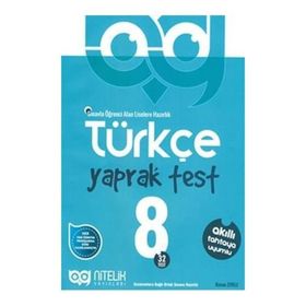 8. Sınıf Türkçe Yaprak Test Nitelik Yayınları