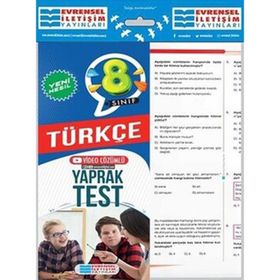 8. Sınıf Türkçe Yeni Nesil Video Çözümlü Yaprak Test-Evrensel İletişim