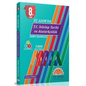 8. Sınıf Üç Adımda T.C. İnkılap Tarihi ve Atatürkçülük Soru Bankası-Üç Adım Yayınları