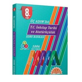 8. Sınıf Üç Adımda T.C. İnkılap Tarihi ve Atatürkçülük Soru Bankası-Üç Adım Yayınları