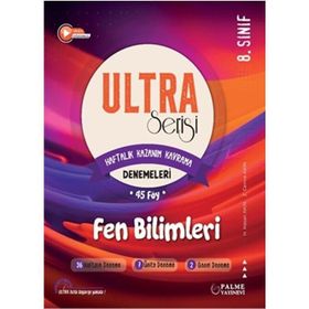 8. Sınıf Ultra Serisi Fen Bilimleri Denemeleri 45 Föy - Palme Yayıncılık