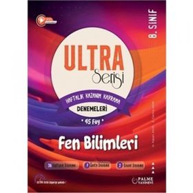 8. Sınıf Ultra Serisi Fen Bilimleri Denemeleri 45 Föy - Palme Yayıncılık
