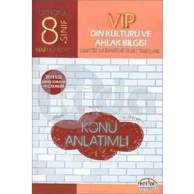 8. Sınıf Vip Din Kültürü Ve Ahlak Bilgisi Soru Bankası Editör Yayınları