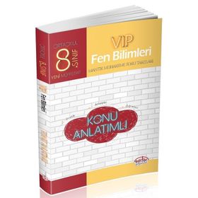8. Sınıf VIP Fen Bilimleri Konu Anlatımlı Editör Yayınları