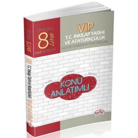 8. Sınıf VIP T.C. İnkılap Tarihi ve Atatürkçülük Konu Anlatımlı Editör Yayınları
