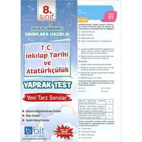 8. Sınıf Vip T.C. İnkılap Tarihi ve Atatürkçülük Soru Bankası - Serkan Karabulut Dinçer Üge