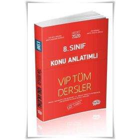 8. Sınıf VIP Tüm Dersler Konu Anlatımlı Kırmızı Editör Yayınları