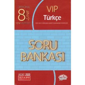 8. Sınıf Vip Türkçe Soru Bankası Komisyon Editör Yayınları