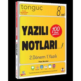 8. Sınıf Yazılı Notları 2. Dönem 1. Yazılı Tonguç Akademi Yayın