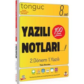 8. Sınıf Yazılı Notları 2. Dönem 1. Yazılı Tonguç Akademi Yayın