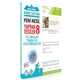 8. Sınıf Yeni Nesil T.C.İnkılap Tarihi ve Atatürkçülük Yaprak Testler - Damla Yayınları