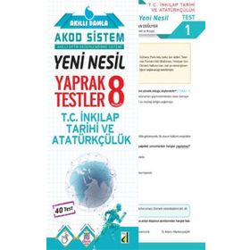 8. Sınıf Yeni Nesil T.C.İnkılap Tarihi ve Atatürkçülük Yaprak Testler - Damla Yayınları