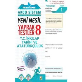 8. Sınıf Yeni Nesil T.C.İnkılap Tarihi ve Atatürkçülük Yaprak Testler - Damla Yayınları