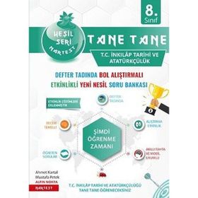 8. Sınıf Yeşil Tane Tane T.C. İnkılap Tarihi ve Atatürkçülük Soru Bankası Nartest Yayınevi
