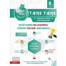 8. Sınıf Yeşil Tane Tane T.C. İnkılap Tarihi ve Atatürkçülük Soru Bankası Nartest Yayınevi