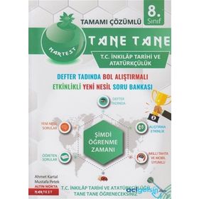 8. Sınıf Yeşil Tane Tane T.C. İnkılap Tarihi ve Atatürkçülük Soru Bankası Nartest Yayınevi
