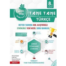 8. Sınıf Yeşil Tane Tane Türkçe Soru Bankası Nartest Yayınevi