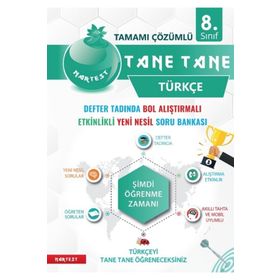 8. Sınıf Yeşil Tane Tane Türkçe Soru Bankası Nartest Yayınevi