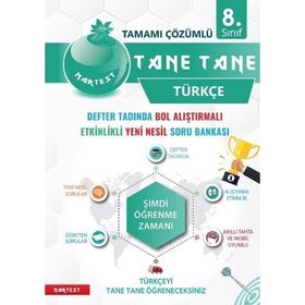 8. Sınıf Yeşil Tane Tane Türkçe Soru Bankası Nartest Yayınevi