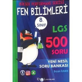 8. Sınıf Yüksek Performans Fen Bilimleri 500 Soru Bankası-İdol Yayınları