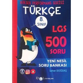 8. Sınıf Yüksek Performans Türkçe 500 Soru Bankası-İdol Yayınları