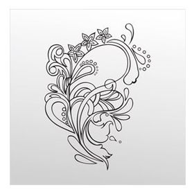 80 cm Çiçek Deseni Folyo Sticker