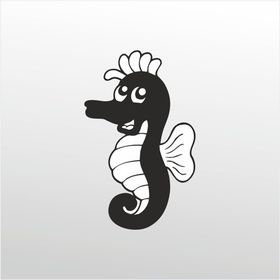 80 cm Deniz Atı Folyo Sticker
