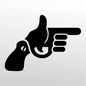 80 cm El Silahı Folyo Sticker