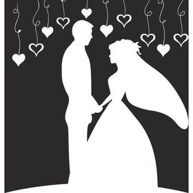 80 cm Gelin Damat Folyo Sticker