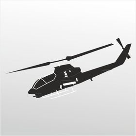 80 cm Helikopter Folyo Sticker