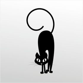 80 cm Korkmuş Kedi Folyo Sticker