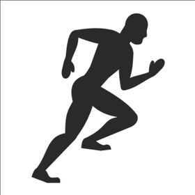 80 cm Koşan Sporcu Folyo Sticker