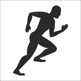80 cm Koşan Sporcu Folyo Sticker