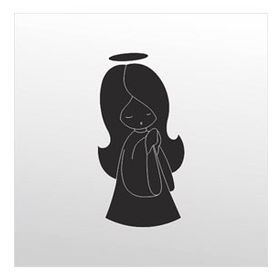 80 cm Melek Kız Folyo Sticker
