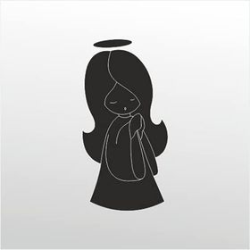 80 cm Melek Kız Folyo Sticker