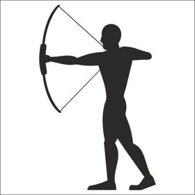 80 cm Okçu Folyo Sticker