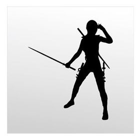 80 cm Samurai Folyo Sticker