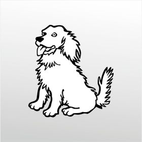 80 cm Sevimli Köpek Folyo Sticker