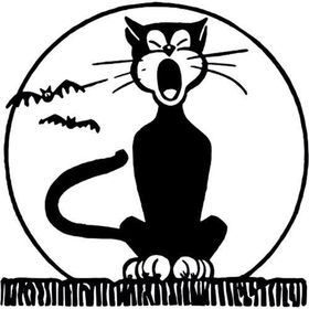 80 cm Siyah Kedi Folyo Sticker