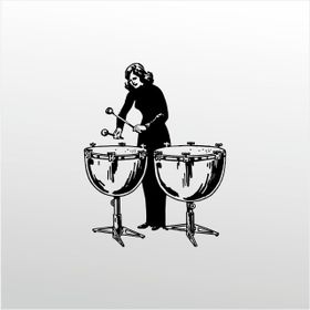 80 cm Tumba Çalan Kadın Folyo Sticker