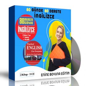 80 Günde 80 Derste İngilizce Öğreten Kitap Seti 1000 Sayfalık Kitap Seti Enine Boyuna Eğitim