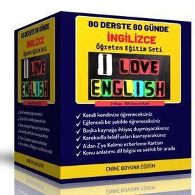 80 Günde 80 Derste İngilizce Öğreten Kitap Seti 1000 Sayfalık Kitap Seti Enine Boyuna Eğitim