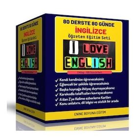 80 Günde 80 Derste İngilizce Öğreten Kitap Seti 1000 Sayfalık Kitap Seti Enine Boyuna Eğitim