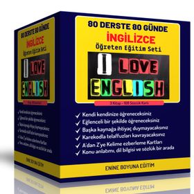80 Günde 80 Derste İngilizce Öğreten Kitap Seti 1000 Sayfalık Kitap Seti Enine Boyuna Eğitim