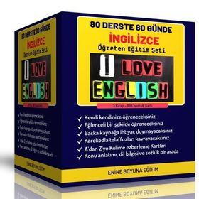 80 Günde 80 Derste İngilizce Öğreten Kitap Seti 1000 Sayfalık Kitap Seti Enine Boyuna Eğitim