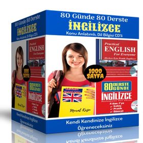 80 Günde 80 Derste İngilizce Öğreten Kitap Seti 1000 Sayfalık Kitap Seti Enine Boyuna Eğitim