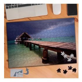 802 Ahşap Ev Ve Deniz İskelesi 240 Parça Puzzle Yapboz Tablo