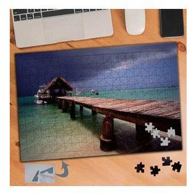 802 Ahşap Ev Ve Deniz İskelesi 240 Parça Puzzle Yapboz Tablo