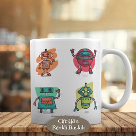 8021 Teknolojik Yapay Zeka Robotlar Kupa Bardak