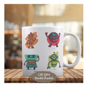 8021 Teknolojik Yapay Zeka Robotlar Kupa Bardak